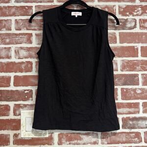 Goldie Lewinter Black 100% Pima Cotton Sleeveless Top Size Small EUC